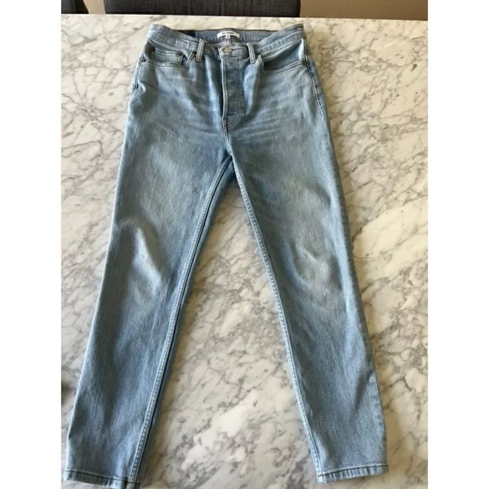 RE/DONE 90s High Rise Ankle Crop Jeans Size 29 - Color Costa Indigo